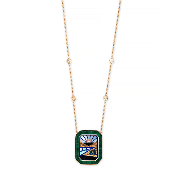 jacquie aiche SCENIC INLAY NECKLACE