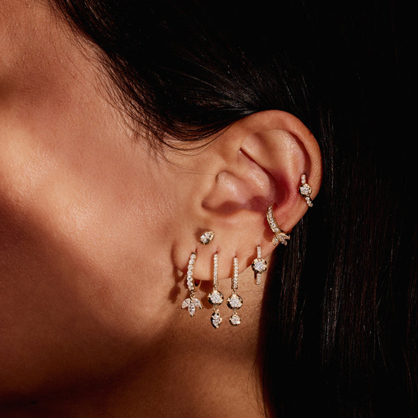 Jacquie Aiche SINGLE SOPHIA DIAMOND PAVE MINI HOOP