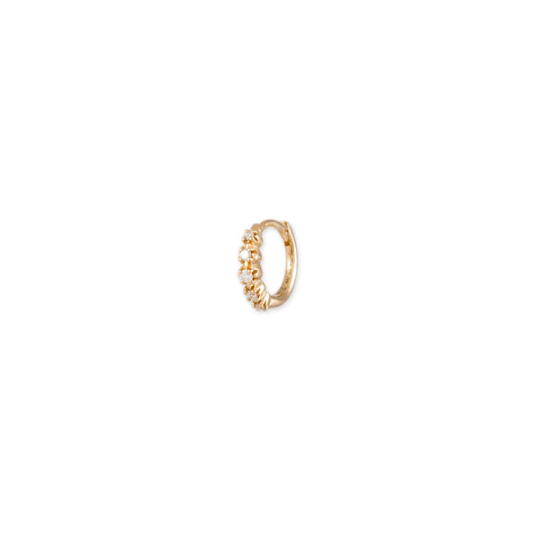 jacquie aiche SMALL 5 DIAMOND SOPHIA MINI HOOP