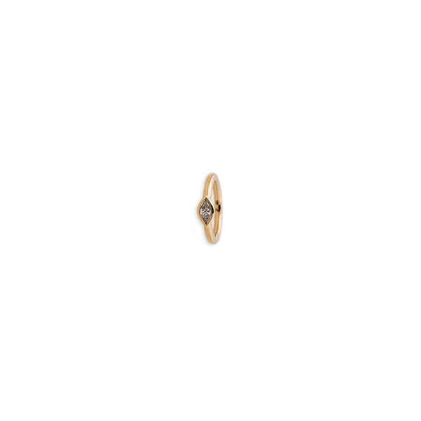 jacquie aiche SMALL MARQUISE DIAMOND HOOP
