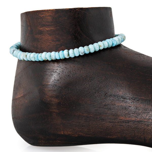 jacquie aiche Small Smooth Amazonite Beaded Anklet
