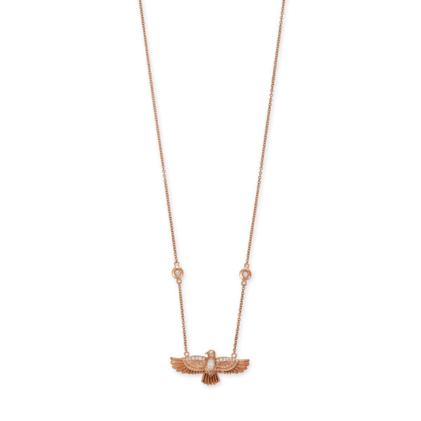 jacquie aiche Small Thunderbird Diamond Necklace