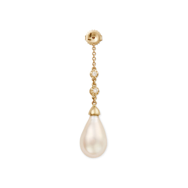 jacquie aiche Sophia Diamond + Pearl Earring Back