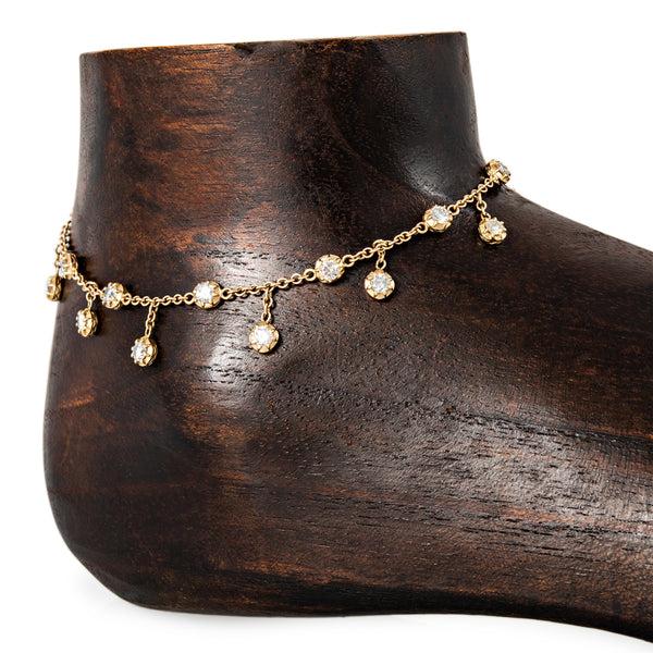 jacquie aiche Sophia Diamond Shaker Anklet