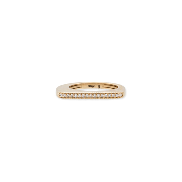 jacquie aiche Thin Pave Slanted Bar Ring