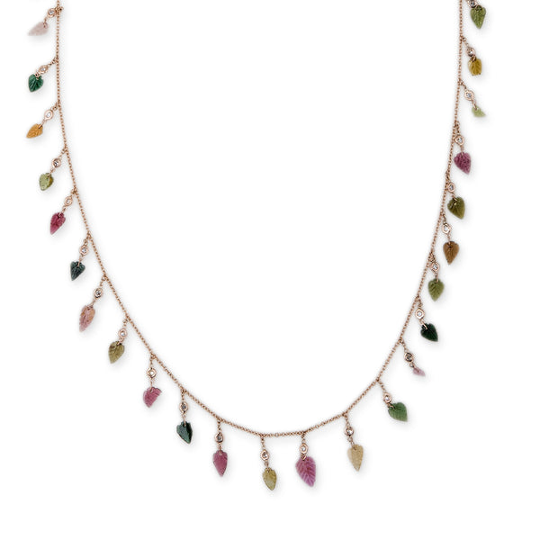 Jacquie Aiche Tourmaline Leaf Shaker Belly Chain