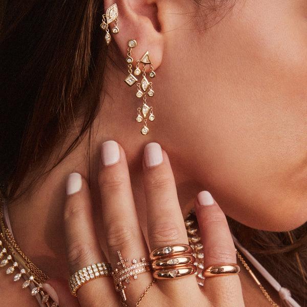 Jacquie Aiche Trillion Diamond Dome Ring