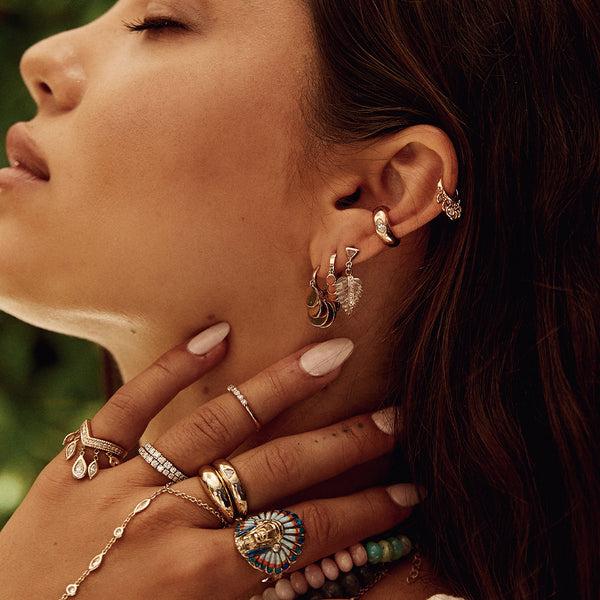 Jacquie Aiche Trillion Diamond Dome Ring