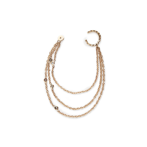 jacquie aiche TRIPLE CHAIN EAR CUFF