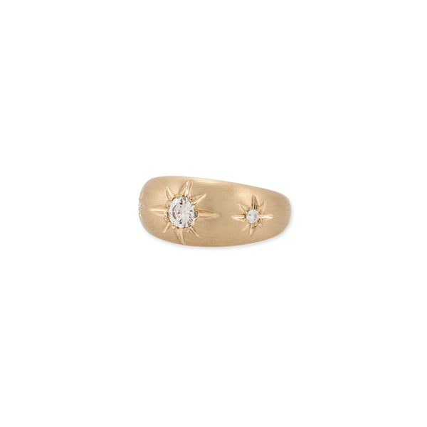 Jacquie Aiche Triple Diamond Starburst Dome Ring