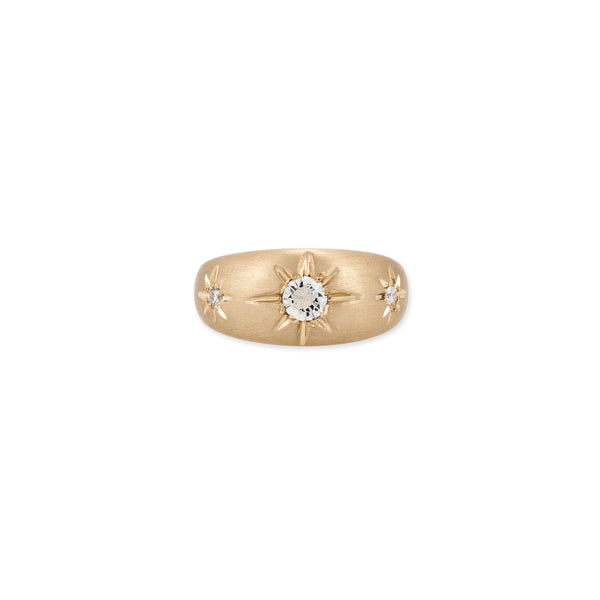 jacquie aiche Triple Diamond Starburst Dome Ring