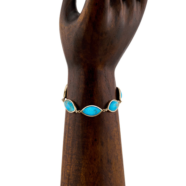 Jacquie Aiche Turquoise Marquise Bezel Bracelet