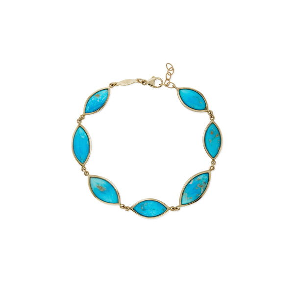 jacquie aiche Turquoise Marquise Bezel Bracelet