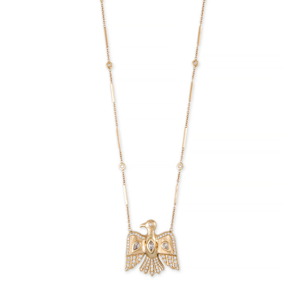 jacquie aiche Large Diamond Pavé Thunderbird Necklace