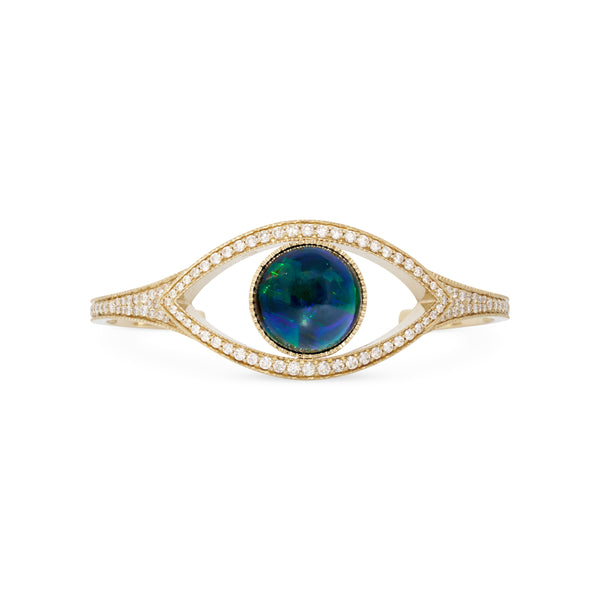 jacquie aiche Large Opal Center Pave Eye Cuff Bracelet