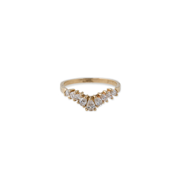jacquie aiche Marquise and Teardrop Diamond Curved Band