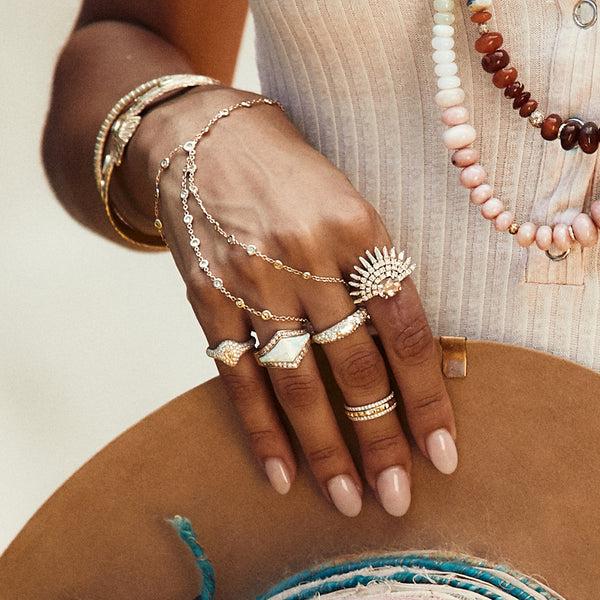 Jacquie Aiche Marquise Center Pave Diamond Dome Ring