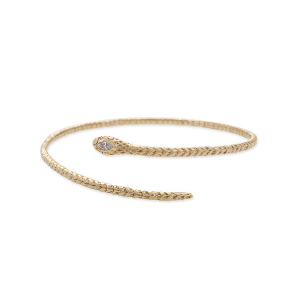 jacquie aiche Marquise Diamond Head Snake Wrap Arm Band