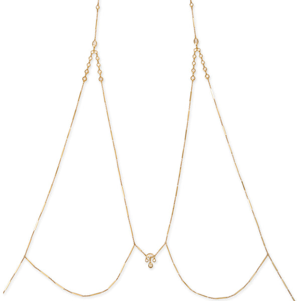 jacquie aiche Multi Shape Sophia Diamond Smooth Bar Bra