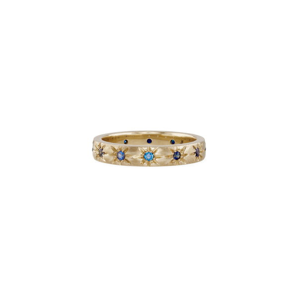 jacquie aiche Ombré Blue Sapphire Starburst Eternity Band Ring