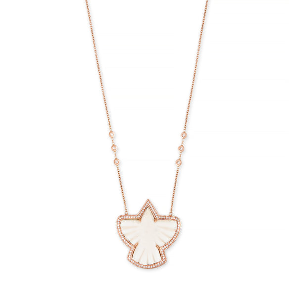 jacquie aiche Pave Bone Thunderbird 6 Diamond Necklace