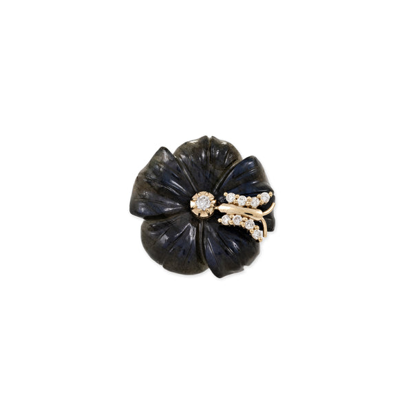 Jacquie Aiche Pave Butterfly Labradorite Flower Pave Band Ring