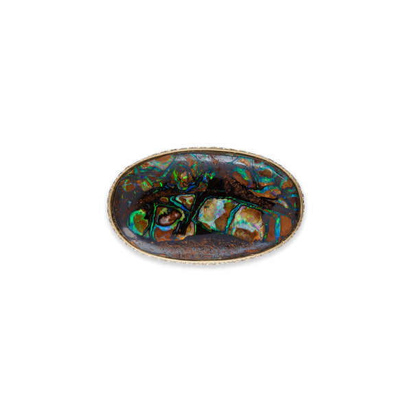 jacquie aiche Pave Horizontal Oval Koroit Opal Ring