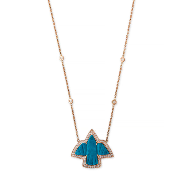 jacquie aiche Pave Small Turquoise Thunderbird Necklace