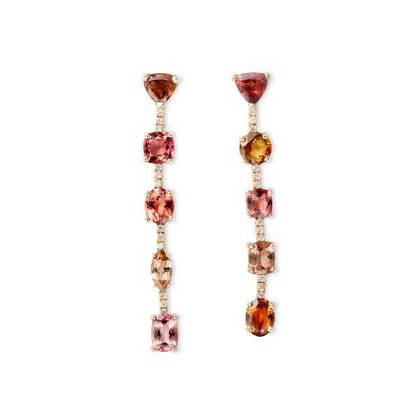 jacquie aiche Pink Tourmaline Diamond Twiggy Earrings