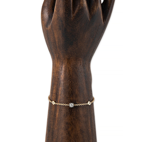 Jacquie Aiche Single Black Rhodium Sophia Diamond Bracelet