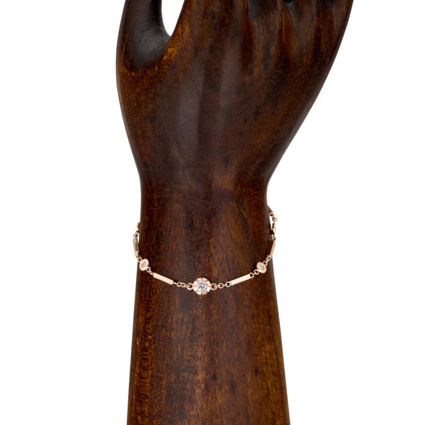 Jacquie Aiche Single Diamond Sophia Smooth Bar Bracelet