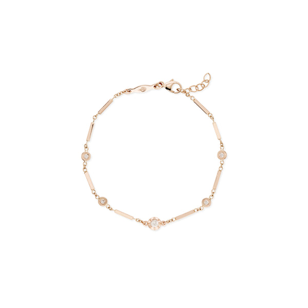 jacquie aiche Single Diamond Sophia Smooth Bar Bracelet