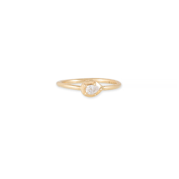 jacquie aiche Single Horizontal Teardrop Sophia Diamond Ring