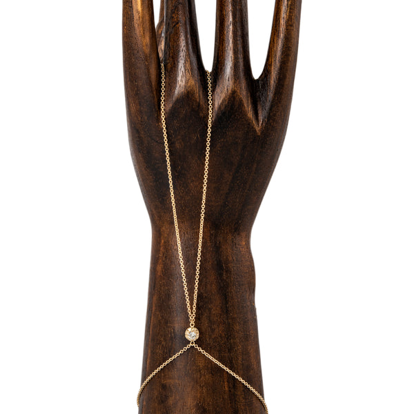 jacquie aiche Single Sophia Diamond Double Stem Finger Bracelet