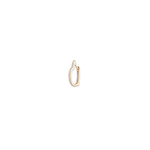 jacquie aiche Small Inside Out Pave Diamond Heart Shape Mini Hoop