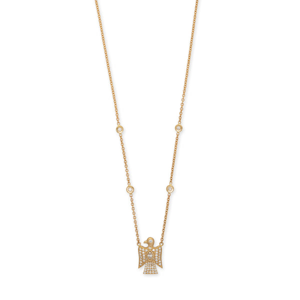 jacquie aiche Small Pavé Thunderbird Diamond Necklace