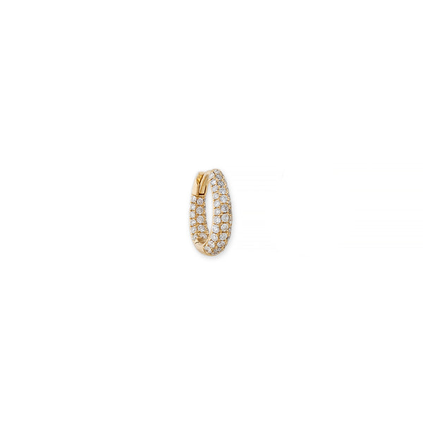 jacquie aiche Small Three Row Pave Inside Out Oval Mini Hoop