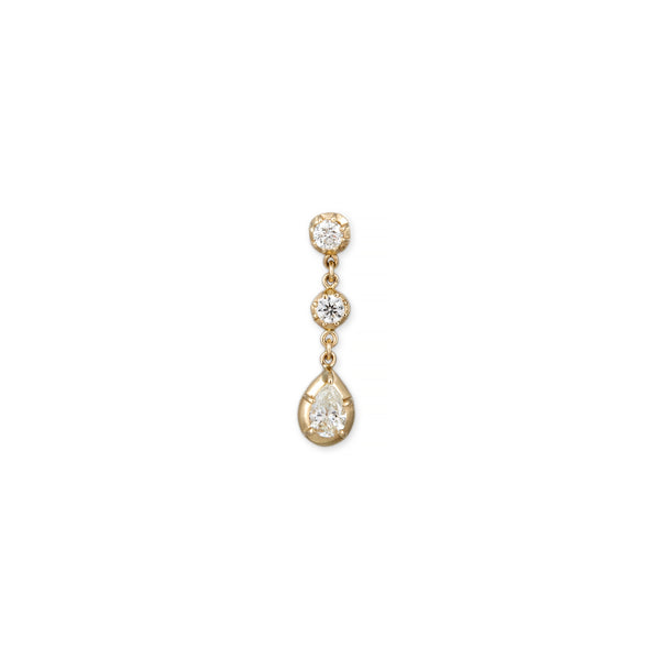 jacquie aiche Sophia 2 Round + Teardrop Diamond Drop Stud