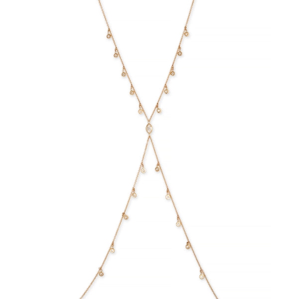 jacquie aiche Sophia Marquise Diamond Center + 20 Shaker Bodychain