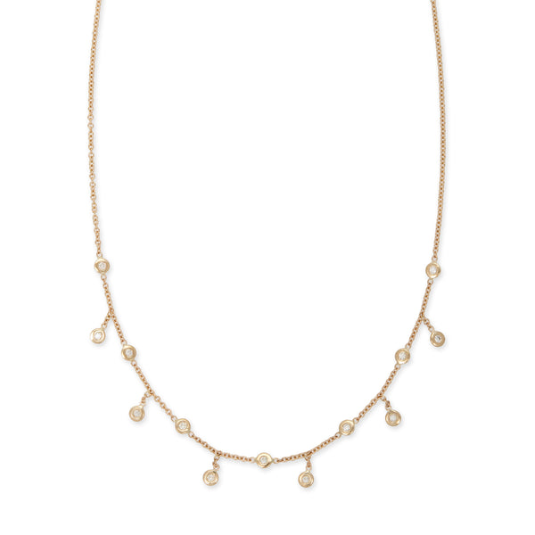 jacquie aiche Spaced Out Diamond Half Shaker Necklace