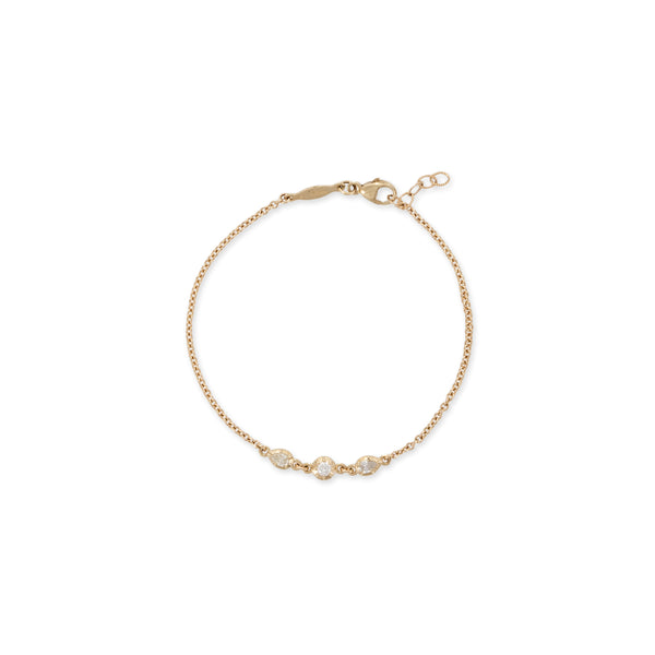 jacquie aiche Teardrop + Round Sophia Diamond Bracelet