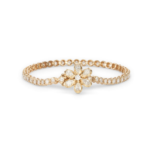 jacquie aiche Teardrop Sophia Diamond Flower Bracelet