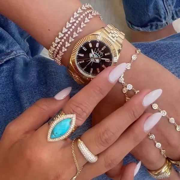 Jacquie Aiche Timex X Jacquie Aiche Legacy Blue Agate Eclipse Watch