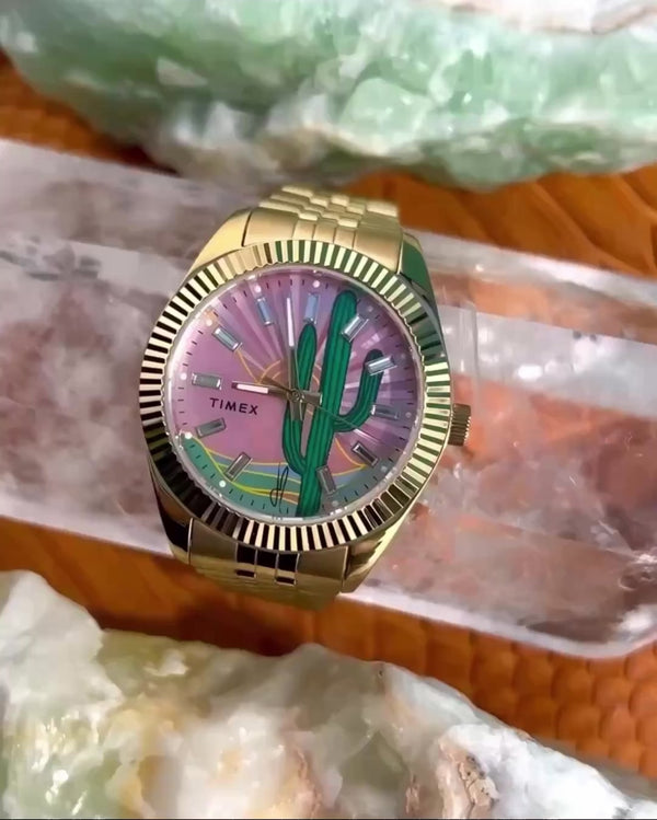 Jacquie Aiche Timex X Jacquie Aiche Legacy Desert Daze Watch Mosaic Mother Of Pearl