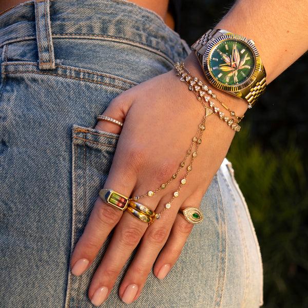 Jacquie Aiche Timex X Jacquie Aiche Legacy High Life Watch Malachite