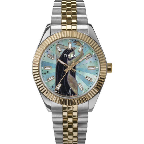 jacquie aiche Timex x Jacquie Aiche Legacy Musings Watch Blue Mother of Pearl