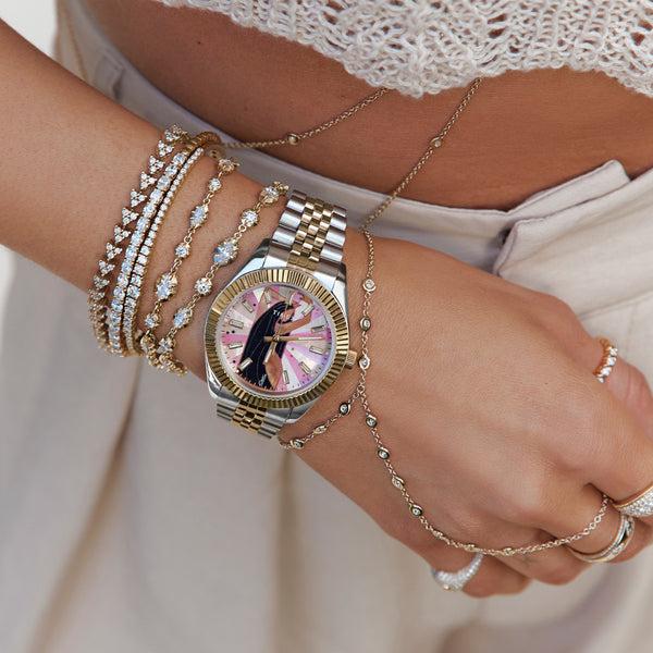 Jacquie Aiche Timex X Jacquie Aiche Legacy Musings Watch Pink Mother Of Pearl