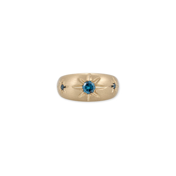 jacquie aiche Triple Blue Diamond Starburst Dome Ring