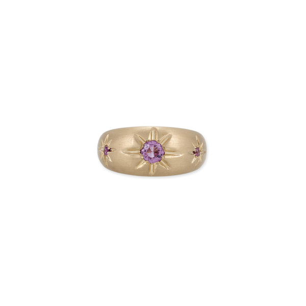 jacquie aiche Triple Pink Sapphire Starburst Dome Ring