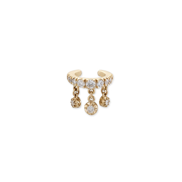 jacquie aiche TRIPLE ROUND SOPHIA DIAMOND SHAKER PAVE EAR CUFF